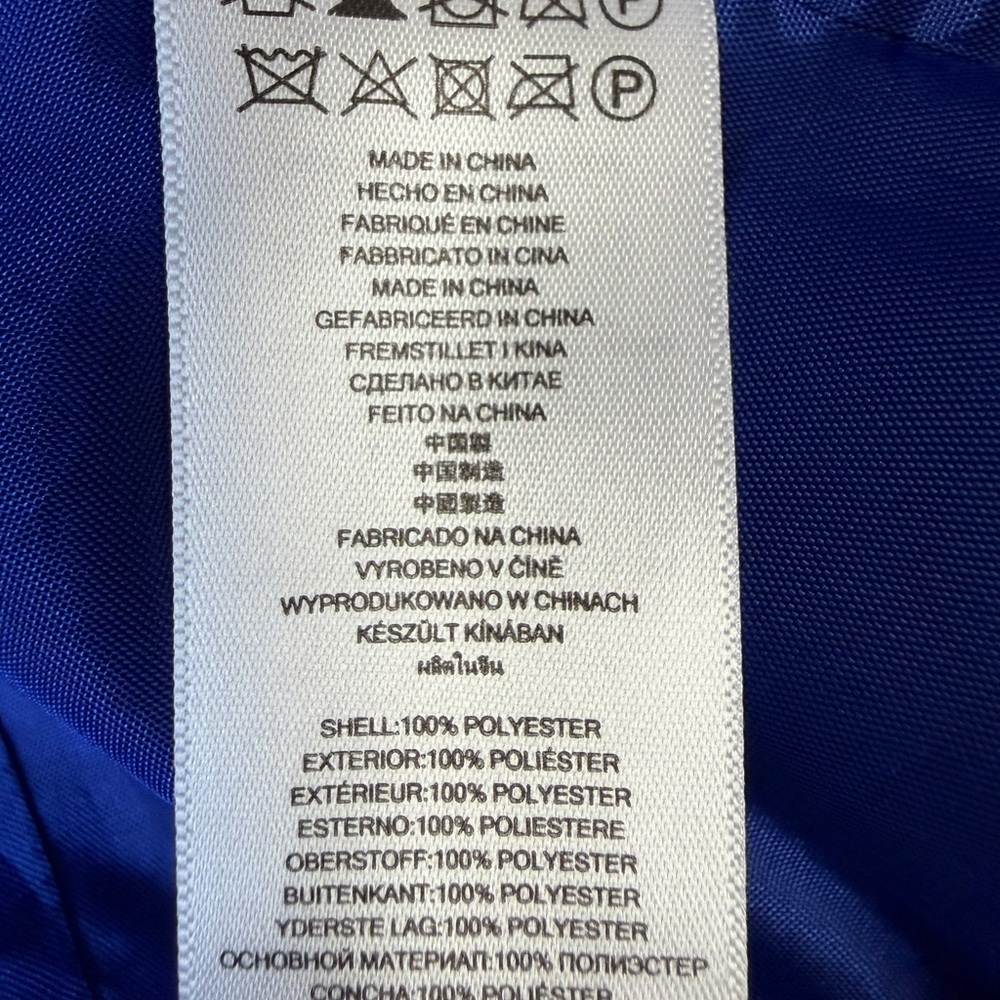Michael Kors Women's Blue Moto Jacket Size L Zipper Accents - Picture 10 of 12